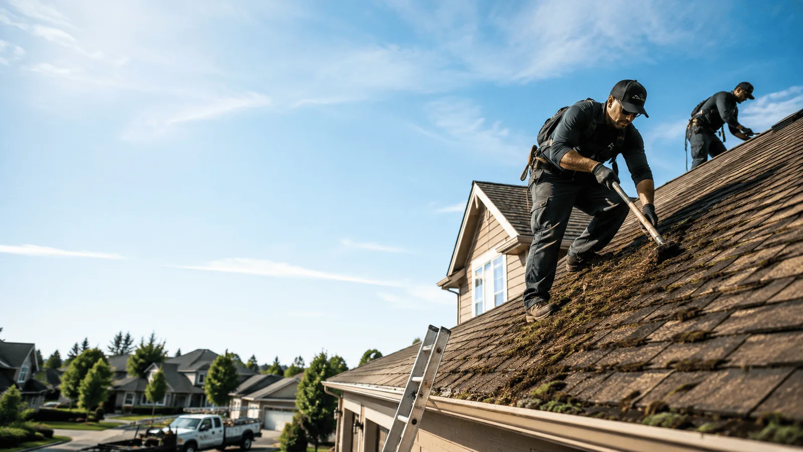 Roof Moss Removal in Le Roy, IL near me
